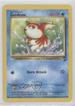 Goldeen Pokemon Base Set 2 #76 2000 kn8 - Image 1