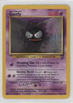 Gastly Pokemon Base Set 2 #75 2000 17t2 - Image 1
