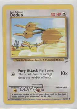 Doduo Pokemon Base Set 2 #72 2000 1b9b - Image 1