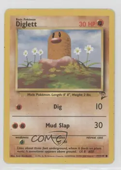 Diglett Pokemon Base Set 2 #71 2000 12g7 - Image 1