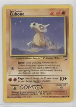 Cubone Pokemon Base Set 2 #70 2000 12g7 - Image 1