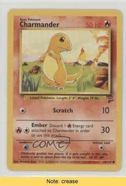 Charmander Pokemon Base Set 2 #69 2000 READ tv5 - Image 1