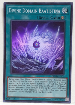 Yugioh Asia-English Divine Domain Baatistina DUAD-AE107 Super Rare - Image 1