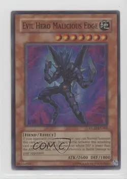 Evil HERO Malicious Edge Unlimited YuGiOh Gladiator's Assault #GLAS-EN003 0u5r - Image 1