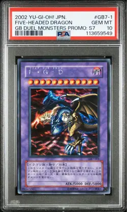 YuGiOh Five God Dragon PSA10 Secret Rare GB7-001 FGD Japanese Promo - Image 1