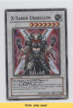 X-Saber Urbellum 1st Ed. YuGiOh 5D's 2 Starter Deck #5DS2-EN043 2009 READ 0a1 - Image 1
