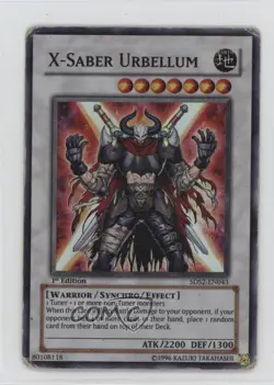 X-Saber Urbellum 1st Ed. YuGiOh 5D's 2 Starter Deck #5DS2-EN043 2009 1b53 - Image 1