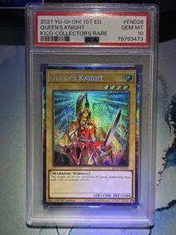 YuGiOh Queens Knight PSA10 1st Edition Collector's Rare 2021 GEM MT - Image 2