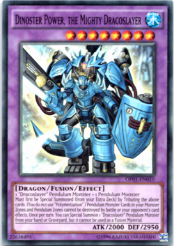 Dinoster Power, the Mighty Dracoslayer - OP01-EN010 - Super Rare - Yugioh - Image 1