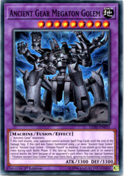Ancient Gear Megaton Golem - LED2-EN031 - Super Rare - 1st Edition Yugioh - Image 1