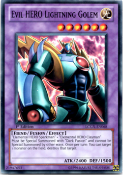 Evil HERO Lightning Golem - LCGX-EN068 - Super Rare - 1st Edition Yugioh - Image 1
