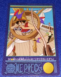 [SC] ya132 Bandai 2000 Carddass One Piece Visual Adventure Card 50 Straw Hat Voy - Image 1