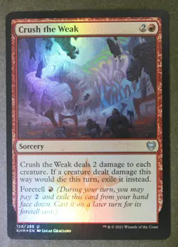 Mtg Crush the Weak 128 Foil Red Kaldheim; M/NM - Image 1