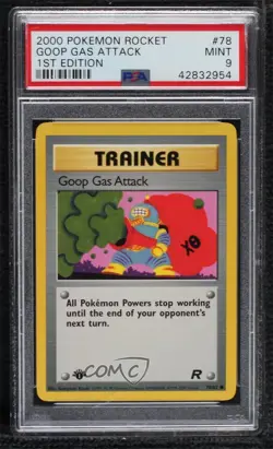 Goop Gas Attack 1st Ed. Pokemon Team Rocket PSA 9 MINT 2000 2f4 - Image 1