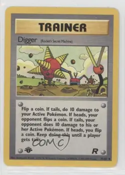 Digger - Rocket's Secret Machine 1st Ed. Pokemon Team Rocket #75 2000 1t5 - Image 1