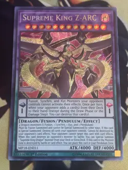 Yugioh: Supreme King Z-ARC MP18-EN011 Secret Rare 1st Edition NM - Image 1