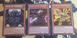 Yugioh: EGYPTIAN GOD 3 CARD SET SLIFER RA OBELISK PRISMATIC SECRET RARE TN19 - Image 1