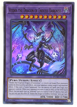 Yugioh Asia-English Veidos the Dragon of Endless Darkness DUAD-AE098 Ultra Rare - Image 1