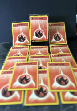 Fire Energy 98/102 Base Set 1999 Pokémon Game Card WOTC - 14 Total near Mint - Image 1