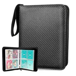 Collectible Trading Card Albums,4 Pocket Card Binder, 400 Double Sided Pocket... - Image 1