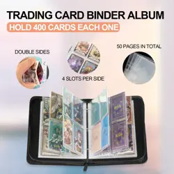 Collectible Trading Card Albums,4 Pocket Card Binder, 400 Double Sided Pocket... - Image 3