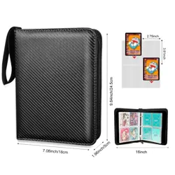 Collectible Trading Card Albums,4 Pocket Card Binder, 400 Double Sided Pocket... - Image 4