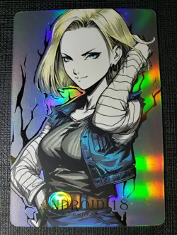 Dragon Ball Super Heroes Textured Premium Holo Foil Art Card Android 18 - Image 1
