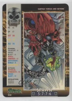1995 - Power Cardz Trading Card Game Earthly Forces and Beyond Spawn #030 0i7t - Image 1