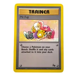 Pokemon Mr Fuji 58/62 Fossil Set Trainer Card TCG WOTC 1999 - Image 1