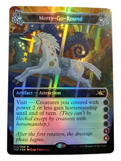 Merry-Go-Round #222(b) - 5-6- Foil Artifact-Attraction MTG 2022 Unfinity (UNF) - Image 1