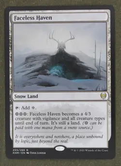 Mtg Faceless Haven 255 Regular Colorless Kaldheim; M/NM - Image 1