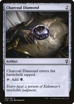 [MTG] Charcoal Diamond (Foil) (305) (CLB) NM - Image 1