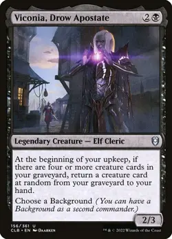 [MTG] Viconia, Drow Apostate (Foil) (156) (CLB) NM - Image 1