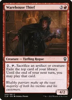 [MTG] Warehouse Thief (Foil) (205) (CLB) NM - Image 1