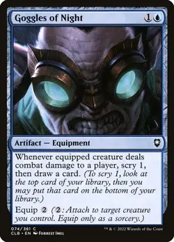 [MTG] Goggles of Night (Foil) (074) (CLB) NM - Image 1