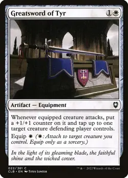 [MTG] Greatsword of Tyr (Foil) (022) (CLB) NM - Image 1