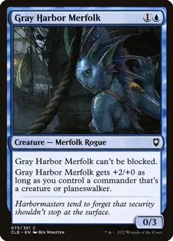 [MTG] Gray Harbor Merfolk (Foil) (075) (CLB) NM - Image 1