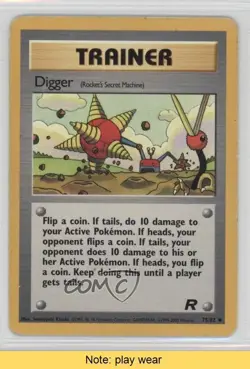 Digger (Rocket's Secret Machine) Pokemon Team Rocket #75 2000 READ 2i2 - Image 1