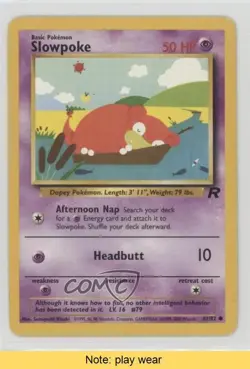 Slowpoke Pokemon Team Rocket #67 2000 READ 2f4 - Image 1