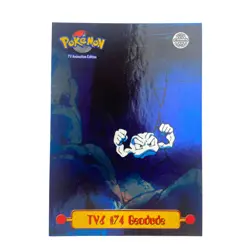 Pokemon Topps TV Animation Edition 1999 TV 6 Geodude No 74 Holo Rare Vintage - Image 1