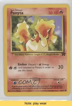 Ponyta Pokemon Team Rocket #64 2000 READ 2f4 - Image 1