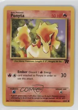 Ponyta Pokemon Team Rocket #64 2000 0l4h - Image 1