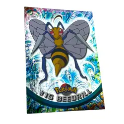Pokemon Topps #15 Beedrill TV Animation Edition Holo - Image 2