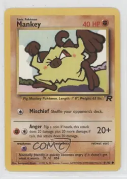 Mankey Pokemon Team Rocket #61 2000 4tr - Image 1