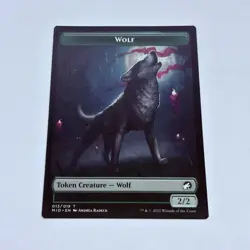 Magic The Gathering Rhino/Wolf 010 Token - Midnight Hubt MTG Trading Card Tc7 - Image 2