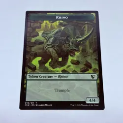 Magic The Gathering Rhino/Wolf 010 Token - Midnight Hubt MTG Trading Card Tc7 - Image 3