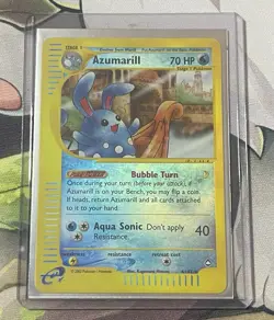 Azumarill Reverse Holo 4/147 Aquapolis English Pokemon Card WoTC E-Reader - Image 1
