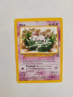 MEW POKEMON CARD BLACK STAR PROMO 47 ENGLISH Ken Sugimori League - Image 1