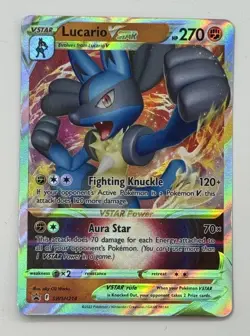 Pokemon TCG Lucario Vstar SWSH214 Ultra Rare Promo Holo NM Card SEE PICS - Image 1