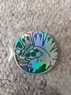 Shiny Zygarde Green Pokemon Coin, Card TCG, Used Condition - Image 1